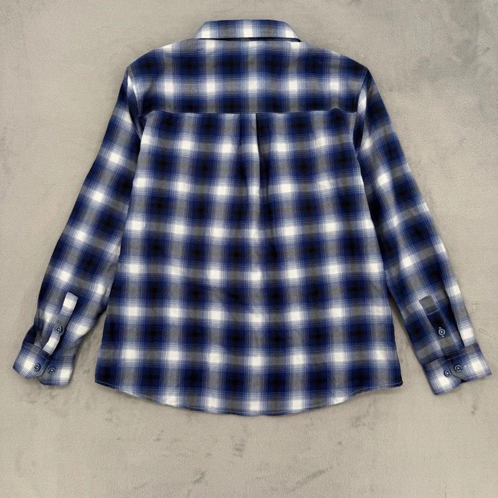 Dixxon Flannel Co x Dogtown Blue Plaid D-Tech Shirt Womens XL New With Tags - Picture 10 of 14